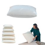 The White Willow Moulded PU Foam Sofa Cushion for Back Support and ensures Proper Spine Alignment Soft, Hypoallergenic and Comfortable for All - Pack of 2 (Off White, 24 x 24 inches)