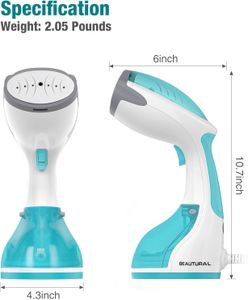 BEAUTURAL Portable Clothes Steamer – Handheld Fabric Garment Iron