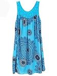 Colisha Women Plus Size Dress Casual Floral Print Sleeveless Sundress Ladies Crew Neck Boho Beach Dresses XL #2 Sky Blue