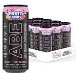 Applied Nutrition ABE Pre Workout Cans - All Black Everything Energy + Performance Drink, ABE Carbonated Beverage Sugar Free with Caffeine (Pack of 12 Cans x 330ml) (Fruit Candy)