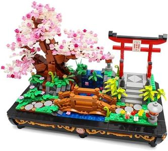 OundarM Mini Japanese Cherry Blossom Courtyard Bonsai Building Blocks Set, Cherry Blossom Botanical Collection with Torii Building Set for Kids 6+, Adults (1286 Pcs)