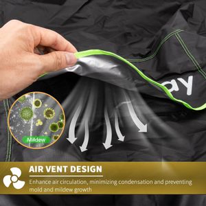 BEEWAY Waterproof Garden Furniture Cover – 420D Oxford, Air Vent, Windproof, 125x63x73cm