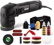 SPTA Buffer Polisher, 3 Inch 10mm/780W Variable Speed Orbital Dual Action Auto Detailing Tool with DA Polishing Pads, Sanding Discs, Pad Conditioning Brush, Scratch Remover