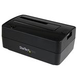 StarTech.com Single Bay USB 3.1 / eSATA to SATA Hard Drive Docking Station, USB 3.1 (10 Gbps) Hard Drive Dock, External 2.5/3.5" SATA III HDD/SSD Top-Loading Hard Drive Bay (SDOCKU313E)