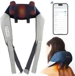 MIKO Shiatsu Neck and Back Massager with Heat for Deep Tissue Pain Relief, Premium App Contolled Cordless Massage - FSA/HSA Eligible