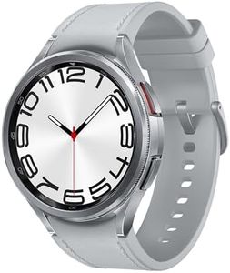 Samsung Galaxy Watch6 Classic Smart Watch, Fitness Tracker, LTE, 47mm, Silver, 3 Year Extended Warranty (UK Version)