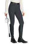 Willit Women's Riding Pants Full Seat Silicone Breeches Equestrian Horseback Riding Tights with Zipped Pocket Gray M