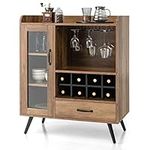 Giantex Bar Cabinet with Wine Rack,