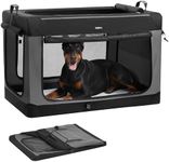 Feandrea Collapsible Dog Crate, Portable Oxford Fabric Pet Carrier, 48-Inch