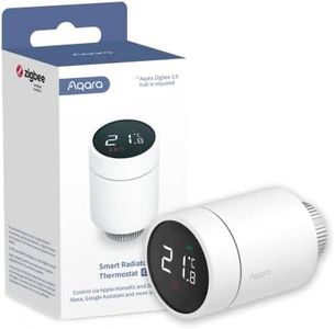 Aqara Smart Radiator Thermostat E1, REQUIRES AQARA ZIGBEE 3.0 HUB, Smart Thermostatic Radiator Valve with Voice Control, Geofencing Support, Compatible with HomeKit, Alexa, Google Assistant and IFTTT