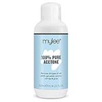 Mylee 100% Pure Acetone Gel Nail Polish Remover for UV/LED, Gel Soak Off, Removes All Types of Nail Polish, Gel Polish, Acrylic, Gels, Nail Tip & Glue