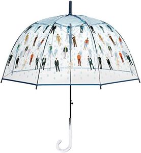 Maad Raining Men Clear Bubble Dome Umbrella - Perfect White Elephant Gift or Birthday Gift, Modern, Acrylic Handle, Aluminum Frame, Auto-Open, Spacious Canopy, Outdoor Use, Umbrella