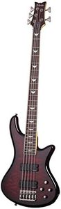 Schecter Stiletto Extreme-5 Bass Guitar, Black Cherry