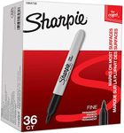 Sharpie Permanent Markers, Fine Point, Black, 36 Count - (New)