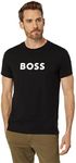 BOSS Men's Big Logo Cotton Short Sleeve T-Shirt, Deep Sky Black, X-Large