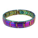 Aarogyam Energy Jewellery Metal Stainless Steel Bio Magnetic Bracelet For Unisex Adult & Unisex Child (Black)