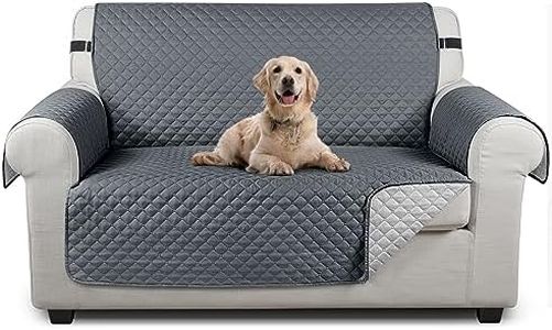 TAOCOCO Sofa Covers 2 Seater,Settee Covers,Non Slip Sofa Covers,Sofa Slipcovers,Pet Couch Covers,Washable Sofa Protectors for Dogs(Dark Grey)