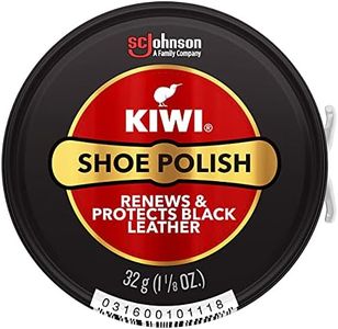 KIWI Shoe Polish, Black, Renews & Protects Black Leather - Shine, Nourishment & Long Lasting Water Protection, Stain & Scuff Coverage, 2.5 OZ Metal Tin (Pack of 3)