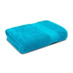 MYTRIDENT 100% Cotton Towels for Bath | Towels for Bath Large Size | Trident Bath Towel - Soft & Absorbent | 500 GSM | 1 Piece Bath Towel for Men/Women | Urban Comfort | 70cms x 140cms - Teal Sachet