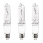 Anyray A1770Y (3)-Pack 35 Watt JD 35W E11 Mini-Candelabra T4 Halogen Light Bulb, 35Watts Clear