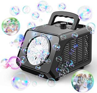 Machine à Bulles, Bloranda Soufflante à Bulles LED Automatique Portable avec 2 Modes de Vitesse 12000 Bulles par Minute pour Enfants Fête Mariage Noël Scène