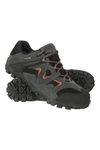 Mountain Warehouse Curlews Mens Waterproof Walking Shoes - Quick Drying Footwear, Suede & Mesh Outer & Rubber Sole - for Autumn, Winter, Camping & Hiking Dark Grey Adult Shoe Size 10