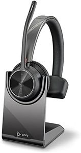 Poly – Voyager 4310 UC Wireless Headset (Plantronics) – Single-Ear Headset- Connect to PC/Mac via USB-C Bluetooth Adapter, Cell Phone via Bluetooth - Works with Teams (Certified), Zoom