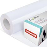 White Permanent Vinyl - 12" x40FT Glossy White Vinyl for Cricut, Self Adhesive Vinyl Roll for for Cricut, Silhouette Cameo - Vinyl for Home Decoration, DIY Mug & Ceramic