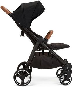 Ickle Bubba Venus Prime Double Stroller – Twin Pushchair, Black, Newborn Cocoon, Rain Cover, UPF 50+ Hoods