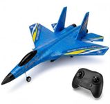 SU-27 RC Airplane for Kids & Adults, 2.4GHz Remote Control Fighter Jet Toy, Lightweight EPP Foam Glider Plane with Rechargeable Battery, Easy Fly Outdoor Aircraft Gift for Boys Girls (BLUE)