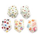 Zesta Bandana Baby Bibs for 1-2 Year | Cotton Baby Neck Cloth Feeding | Reusuable and Washable bib for Baby | Adjustable Baby Apron Bibs for 1-2 Year Baby (Pack of 5)