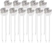 kwmobile GU5.3 Lamp Holder Sockets - Set of 11 MR16 Lampholder Socket Connectors - 12V Base for Halogen and LED Lamps, Lights and Ceiling Lighting