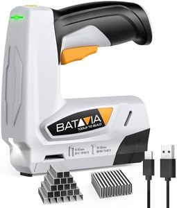 BATAVIA Electric Staple Gun, 2-in-1 Cordless T50 Stapler & Brad Nailer with 2000PCS Staples and Nails, 2000mAh Battery Powered, 4V Electric Stapler for Upholstery, Wood, DIY, Home Improvement
