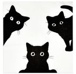 100 Pcs Halloween Black Cats Cocktail Beverage Napkins Holiday Spooky Cat Disposable Paper Dessert Napkin for Home Dinner Buffet Party Supplies Decor