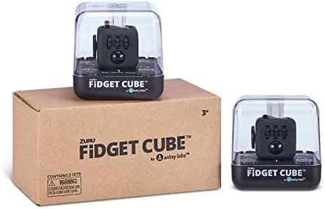 Fidget Original Cube Black, Stress Relief Toy, Sensory Toy, Black (2 Pack)