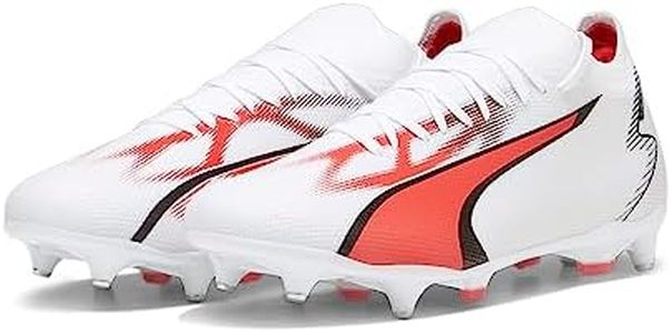 PUMA Homme Ultra Match Mxsg Chaussure de Football, White Black Fire Orchid, 44 EU