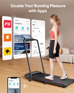 TOPUTURE 4-in-1 Folding Treadmill – Compact Home Fitness Machine