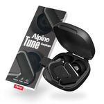 Alpine Tune Earplugs, Concert Ear Plugs with Noise Reduction, High-Fidelity Music Quality, 19dB Hearing Protection with Crystal Clear Sound, 4 Sizes Included, For Gigs, Raves, Festivals & Clubs, Black