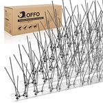 OFFO Bird Spikes Pre-Assembled for Pigeons Small Birds, Durable Bird Spikes with Stainless Steel, Bird Spikes for Fence Roof Mailbox Window (Cover 10 Feet/3 Meters)