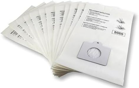 K&J 12-Pack Type C Canister Vacuum Bags - Compatible with Kenmore C,Q Panasonic C-5 Vacuums