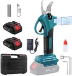 Electric Pruning Shears, Cordless Garden Shears, Branch Pruners with LCD Display, Cutting Diameter 1.2 Inch, Comes with 2 2.0Ah Batteries, Charger and Replacement Blade Set for Gardening Tree Pruning