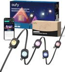 eufy Permanent Outdoor Lights E22, 150ft with 90 Triple-LED Lights, Smart RGBWW, Daily and Holiday, Up to IP67 Waterproof, AI Lighting Themes for Halloween, Christmas, Links with Cameras, Black