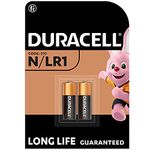 Duracell Specialty N Alkaline Battery 1,5V, pack of 2 (E90 / LR1) designed for use in flashlights, calculators and bike lights