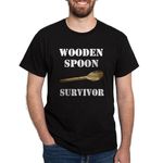 CafePress Wooden Spoon Survivor Dark T Shirt Men's Traditional Fit Dark Casual Tshirt Black