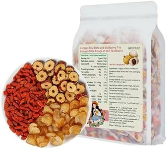 WEIJUEJIYI Longan Wolfberry and Red Date Tea 180g (6g * 30 Pack), Bagged Combination Tea of Longan, Red Date and Wolfberry, Individual Triangular Tea Bag, No Additives, No Caffeine