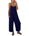 MINTLIMIT Women's Summer Casual Sleeveless Spaghetti Strap Loose Wide Leg Jumpsuits Rompers Outfits with Pockets