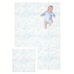 Extra Large Baby Play Mat - 4FT x 6FT Non-Toxic Foam Puzzle Floor Mat for Kids & Toddlers (Persia Handmade Pattern, Blue and White)