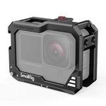 SMALLRIG Hero12 / Hero11 / Hero 10 / Hero 9 Black Cage for GoPro, Compatible with The Lens Filter Max Lens on Camera, with 2 Cold Shoe Mount for Microphone and Led Video Light - 3084C