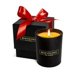 Benevolence Candles Rose & Sandalwood Scented Candle | 8 oz Christmas Scented Candles for Home Scented | Natural Soy Candles for Men | 45 Hour Burn Holiday Candle | Fall Candle | Sandalwood Candles