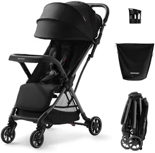 Momcozy ClickGo Lightweight Stroller, Compact Travel Stroller for Airplane with One-Click Fold, Baby Stroller and Toddler Stroller with Large Canopy for Kids from 0 Months, Extendable UPF50+ Canopy